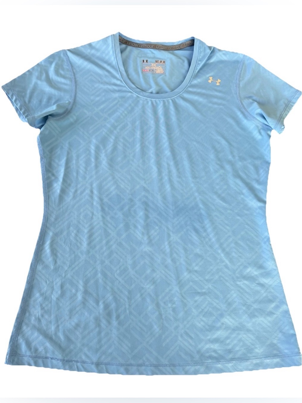 Under Armour Women’s Heat Gear Fitted Light Blue Performance Tee